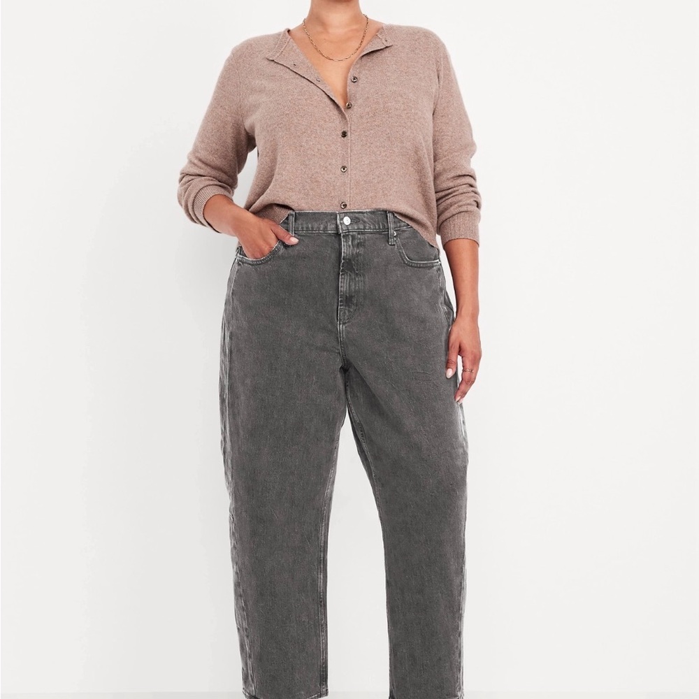 Women's BARREL LEG Gray Jeans